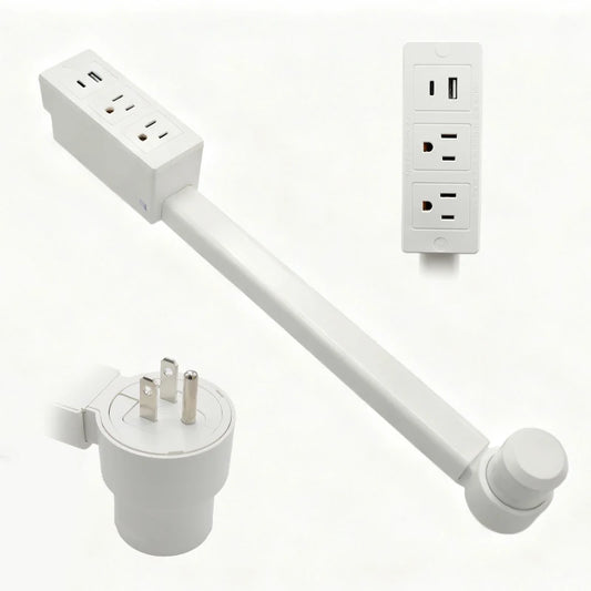 Features USB-A, USB-C, and 2 AC Outlet 180°Rotating Outlet Electrical Outlet Extender