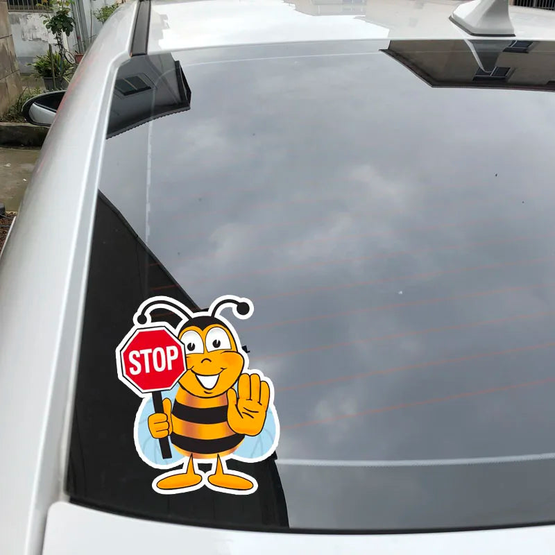 BEE STOP Decorate Sticker Car Decal PVC Car Decoration Waterproof Vinyl Decal 14.2CM*18.2CM,KK