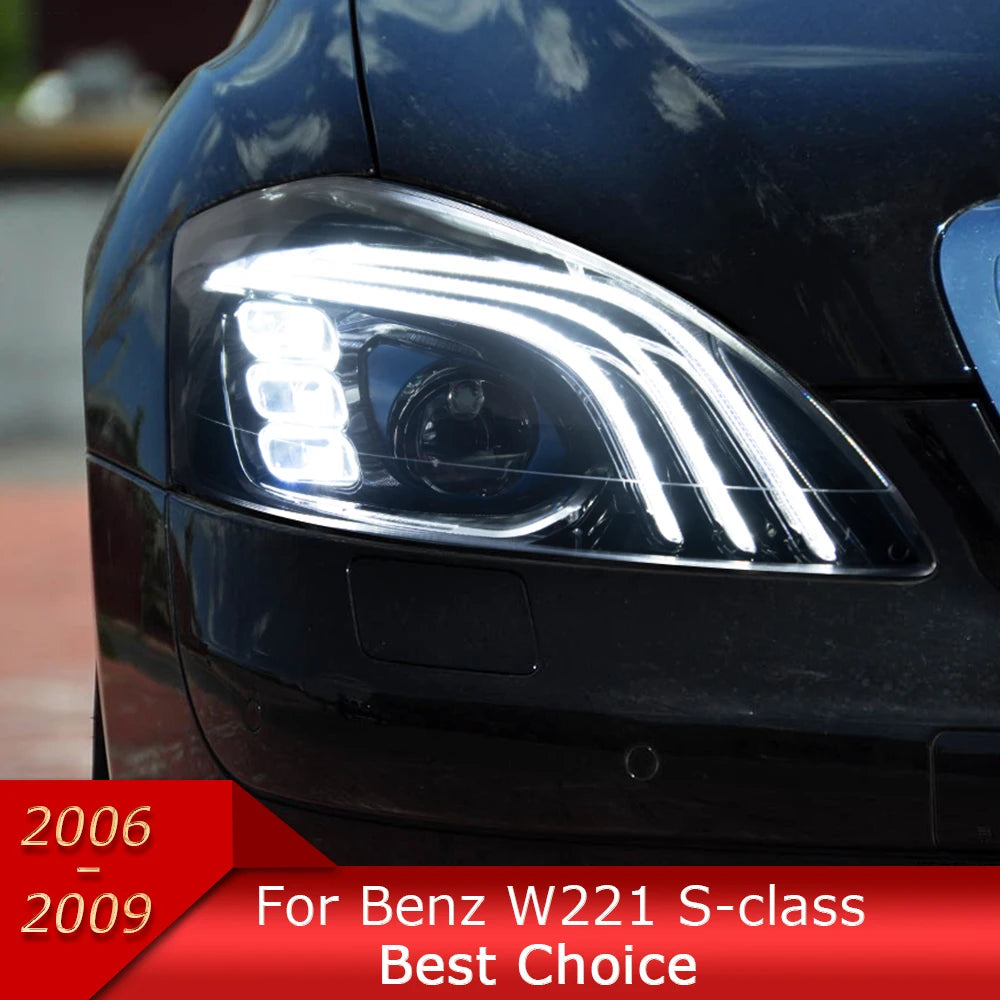 Car Lights for W221 2006-2013 S Class LED Auto Headlight Assembly Upgrade W222 Maybach Style Design Signal Lamp Accessories