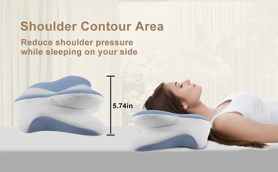 2024 New Ergonomic Memory Foam Cervical Pillow-Neck And Shoulder Support  Adjustable For Side Back Stomach Sleepers