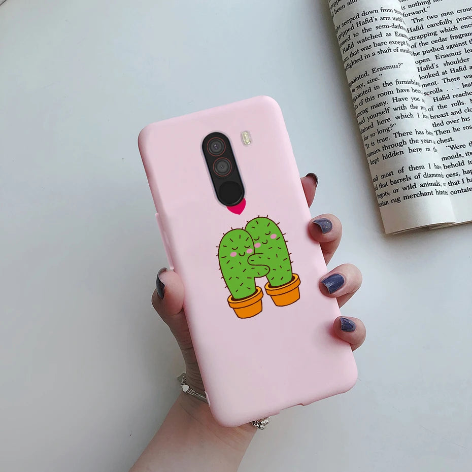 For xiaomi Pocophone F1 Case Poco F1 Cute Cat Cartoon Cover Silicone Soft TPU Phone Case For xiaomi Pocophone F1 Global F 1 Case