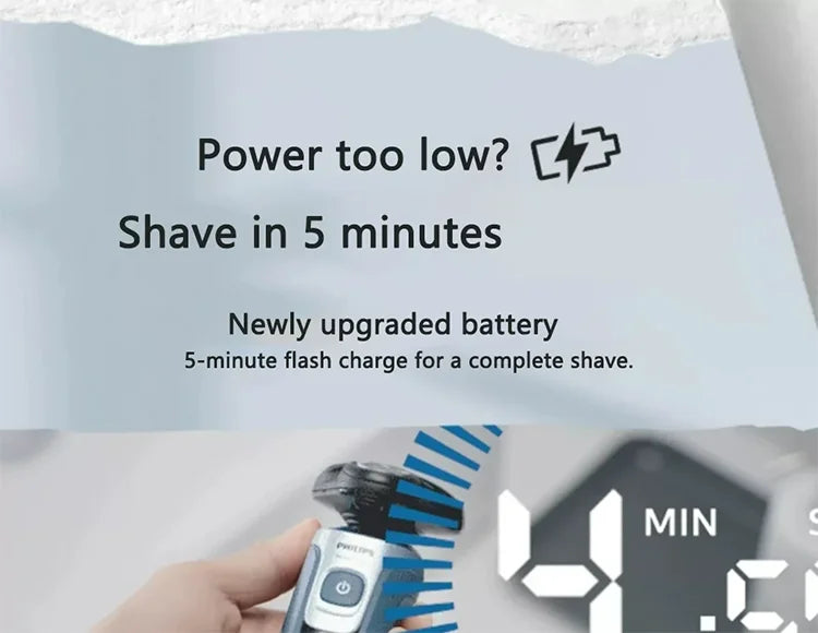 PHILIPS S5366 Electric Shaver IPX7 Full-body Wash Men's Grooming Comfort Shaving Flash Charge Beard Razor with Sideburns Trimmer