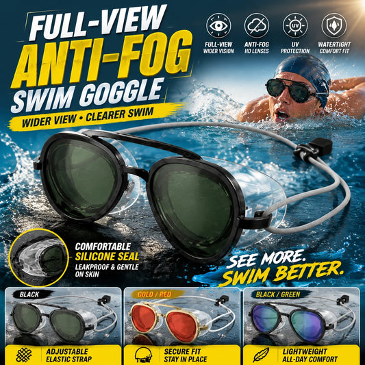 Widescreen Anti-Fog Swimming Goggles UV Blocking Waterproof Comfort Fit Swim Glasses Skin-Friendly Silicone Gasket Secure Strap