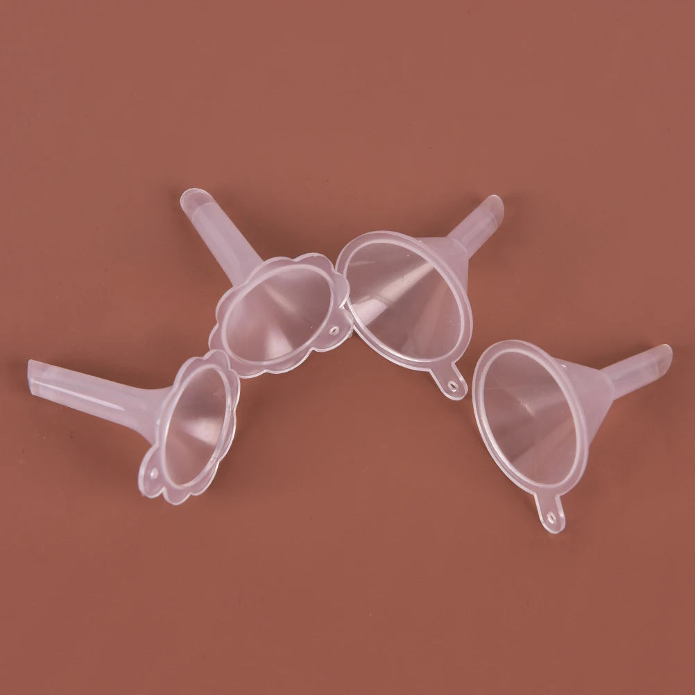 2Pcs/Lot Clear Small Funnel Plastic For Lab Diffuser Bottle Mini Liquid Oil Funnels Labs