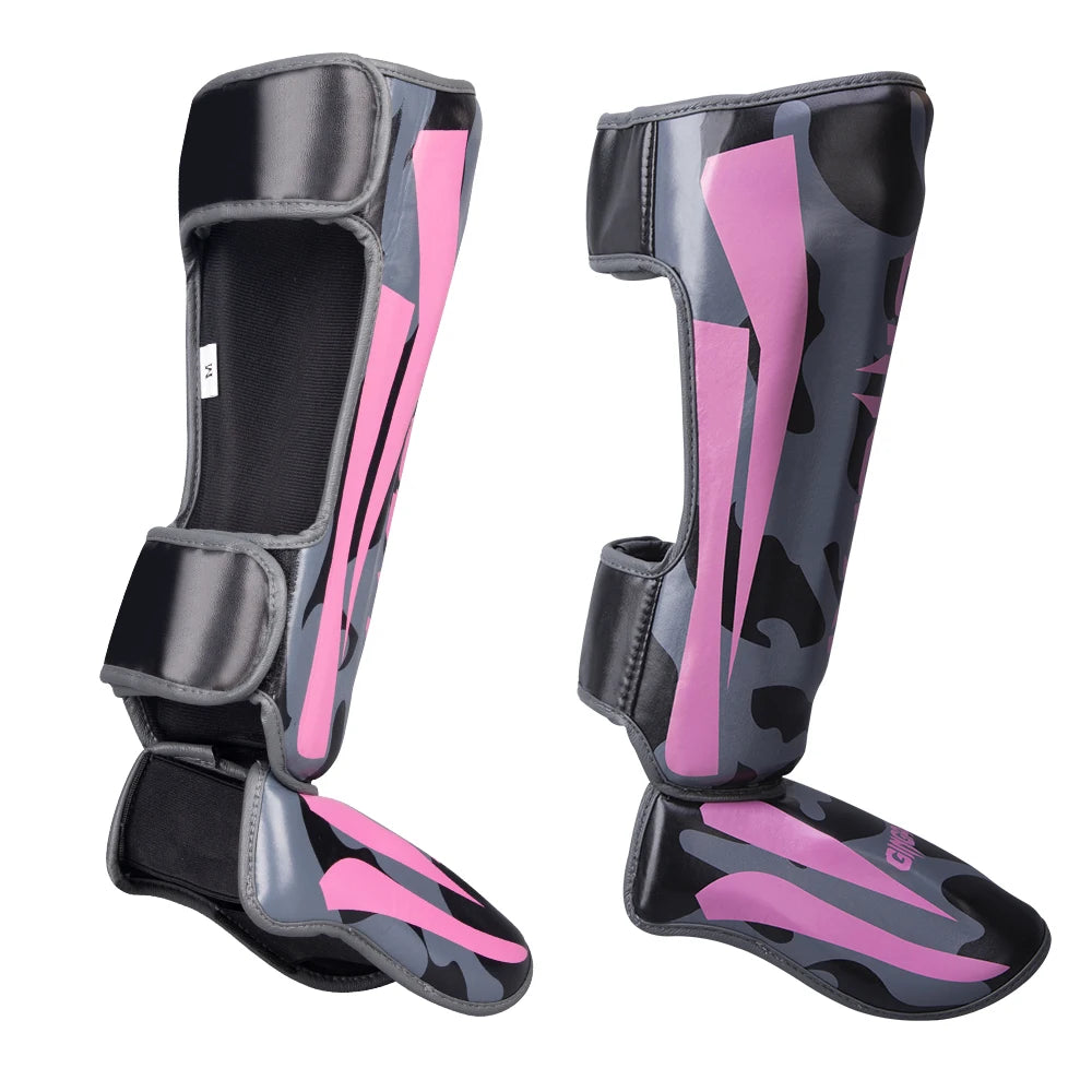 Kickboxing Boxing Shin Guard Pads Muay Thai Martial Arts Sanda Wushu Leg Protector Taekwondo Ankle Guards Muay Thai Leggings