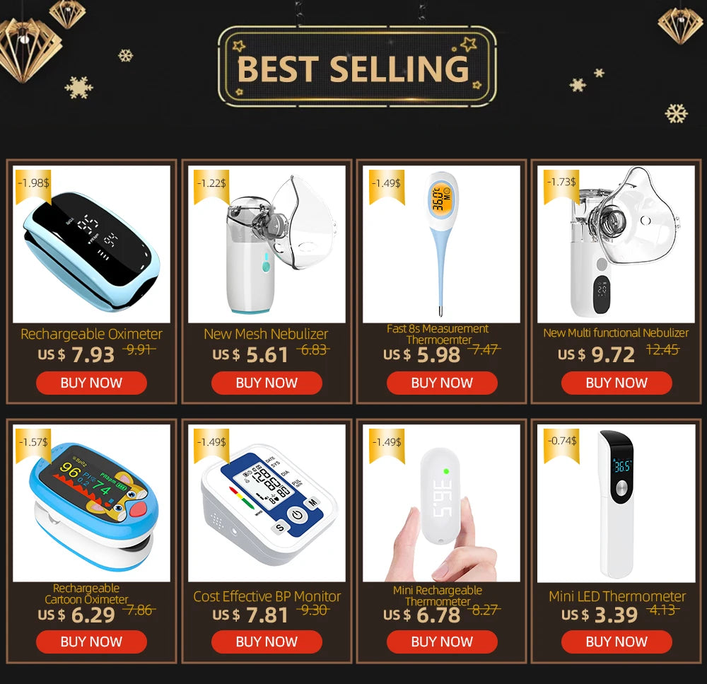 Rechargeable Medical Oximeter Strap Lanyard Fingertip Pulse Oximeter Blood Oxygen Saturation Monitor Digital LED Display Child