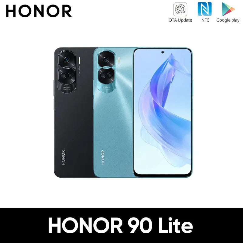 Global Version HONOR 90 Lite 5G with 100MP Triple Camera 8GB RAM 256GB ROM 6.7” 90Hz Display 4500mAh Battery Dual SIM Android 1