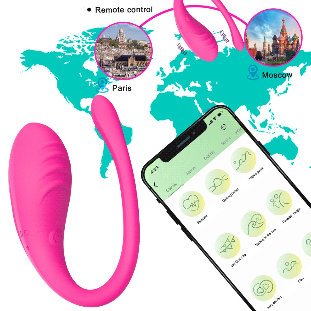Wearable Massager Mini Vibrator Vibrator with App Remote Control Vibration Remote Controller Couple Love Sex Toy Adult Products