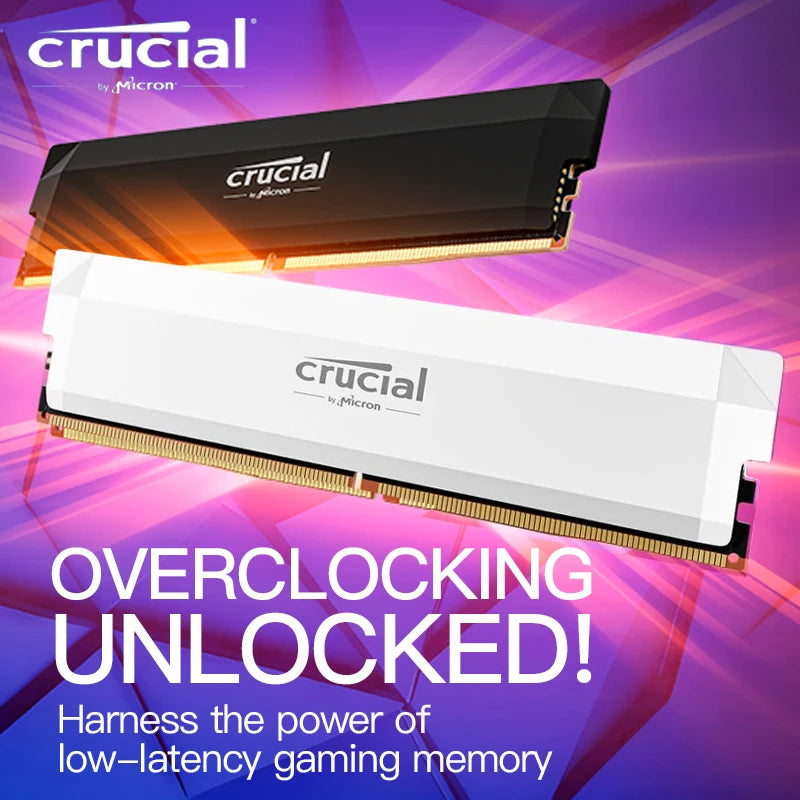 Crucial Pro DDR5 RAM 32GB Kit (2x16GB) 6000MHz, 6400MHz, Overclocking Desktop Gaming Memory, Intel XMP 3.0 & AMD Expo Compatible
