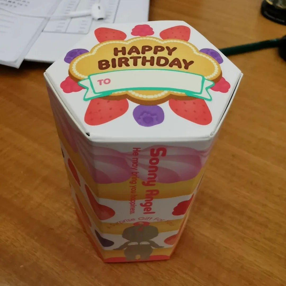 Sonny Angel Birthday Cake Series Blind Box Lying Down Angel Series Anime Figures Kawaii Cartoon Surprise Box Toys For Kids Gifts