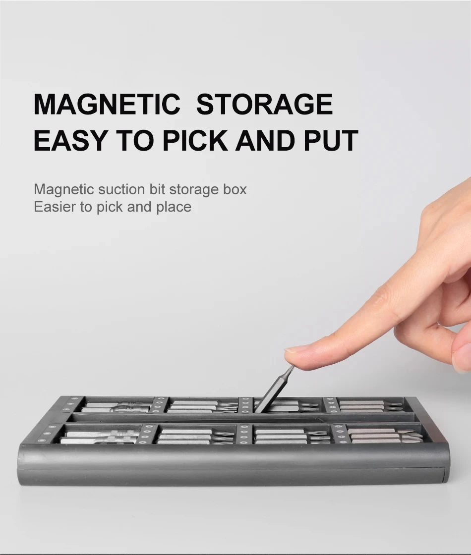 63 in 1 Precision Screwdriver Set Home Hand Repair Tool Kit Magnetic Phillips Drill Bits for iPhone Xiaomi Camera Glasses Watch