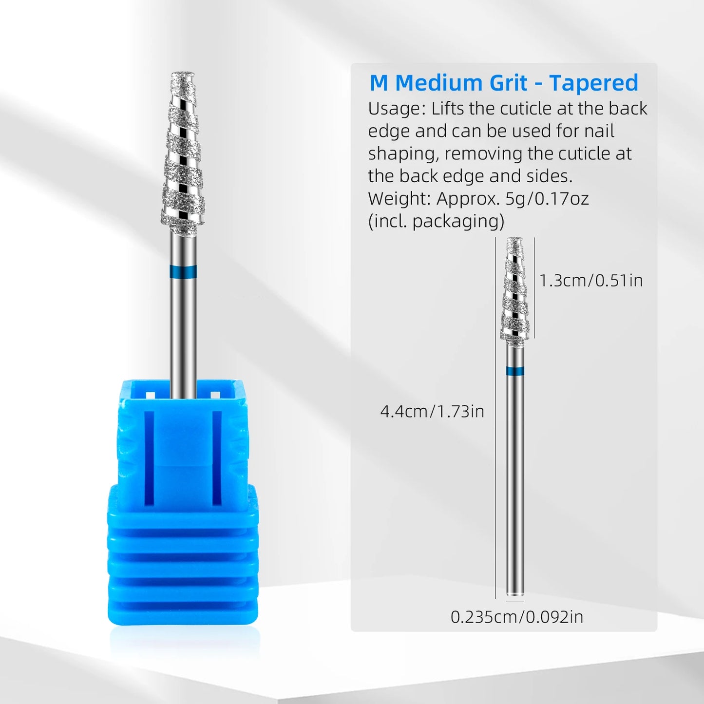 Tornado Diamond Nail Drill Bits Spiral Drill Milling Cutter For Manicure Electric Machine Accessory Nail File Gel Remover Tool