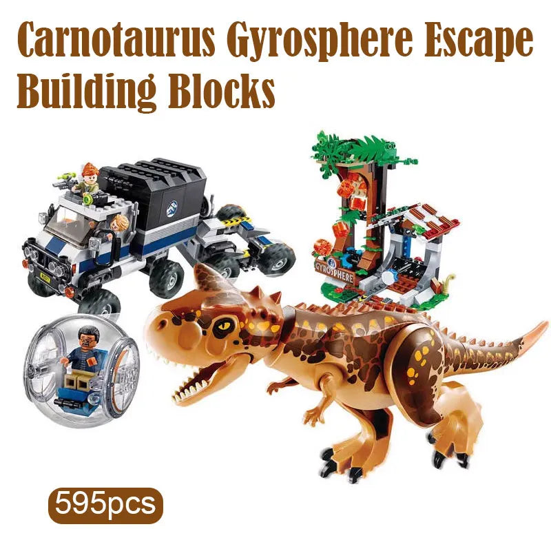 Dinosaur World Tyrannosaurus Rex Great Escape Educational MOC Building Block DIY Toys Give Away Three Dolls Birthday Boy Gifts