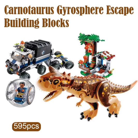 Dinosaur World Tyrannosaurus Rex Great Escape Educational MOC Building Block DIY Toys Give Away Three Dolls Birthday Boy Gifts
