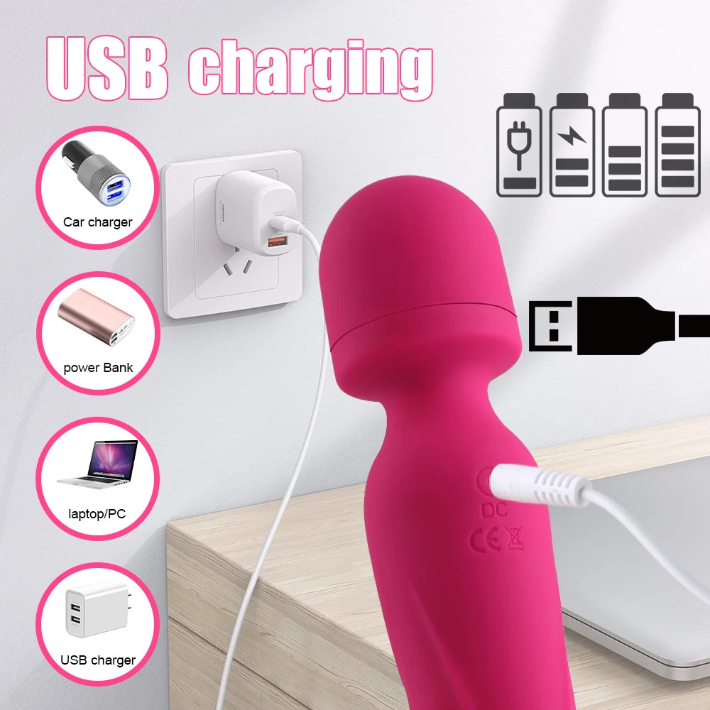 Powerful AV Magic Wand Dildo Vibrator for Women Clitoris Stimulator Erotic Toys G Spot Vagina Massager Adult Sex Toys for Female
