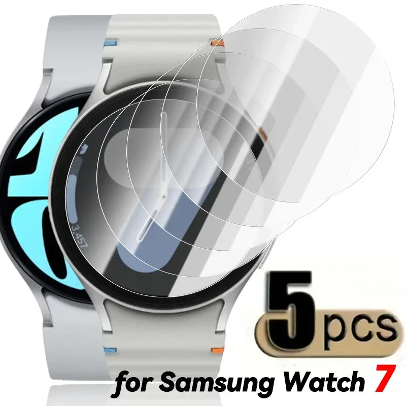 For Samsung Galaxy Watch 7 6 5 4 40/44MM Tempered Glass Screen Protector For Samsung Watch 7 44mm 40mm Protective Film Cover
