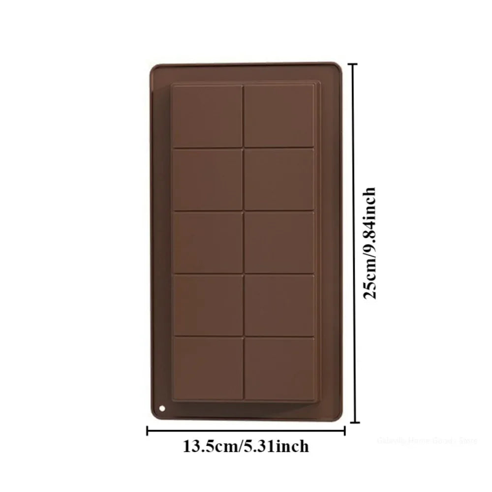 1set Chocolate Bar Mold Deep with 10Pcs Bags Thick Dubai Chocolate Mold for Stuffed Bar Filling Pistachio Break Apart Chocolate