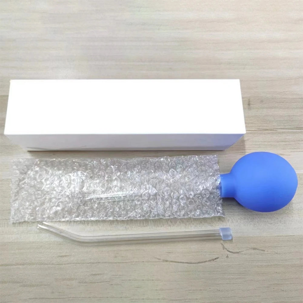 Oral Calculus Remover Tonsil Stone Cleaning Kit 15 ° 90 ° Curved Glass Tube Manual Suction Ball Tonsil Cleaner Removes Stones