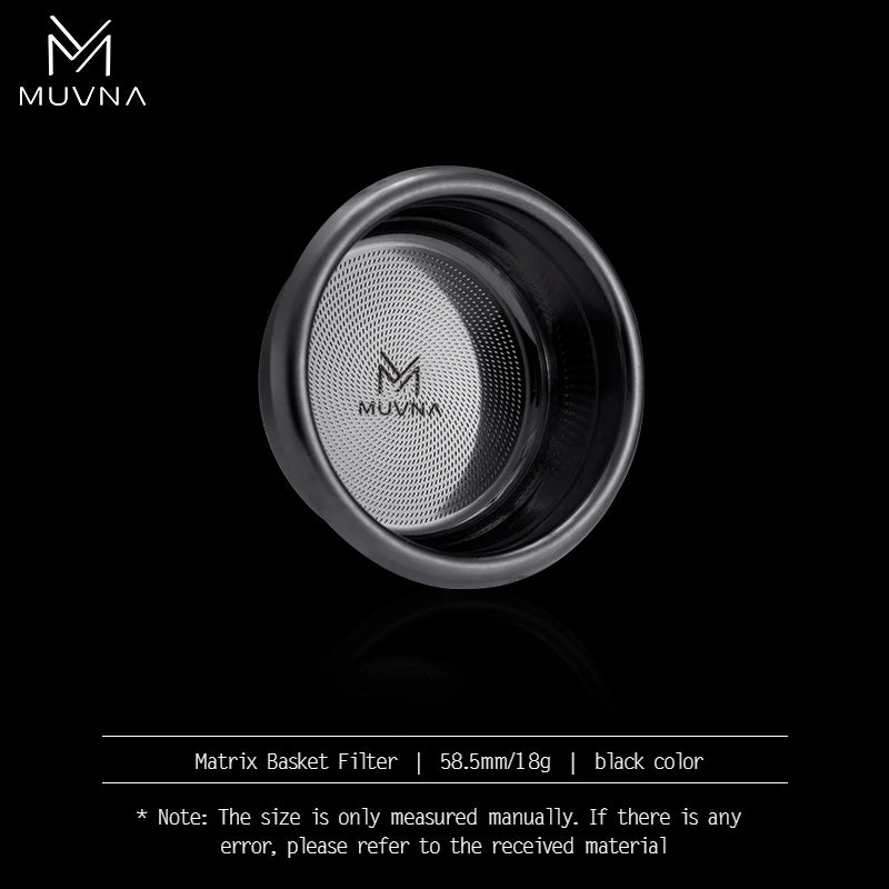 MUVNA Precision High Extraction Matrix Basket Filter, Micro Sieve Filter Basket Double Layer Portafilter Basket for 51/54/58mm