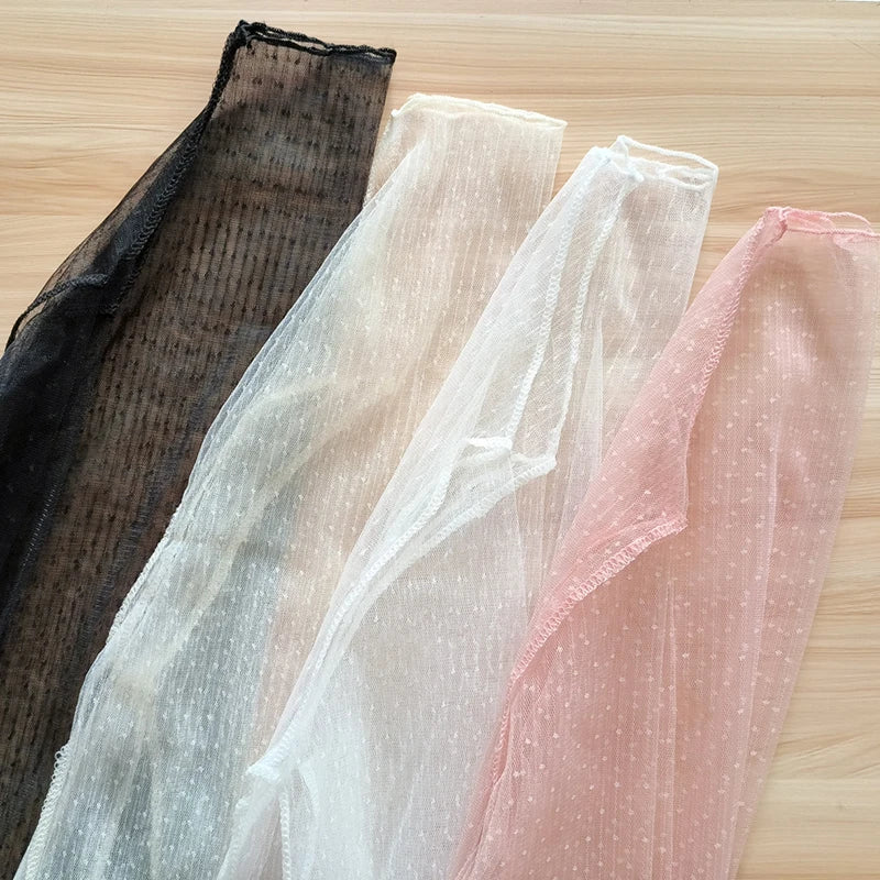 Sexy Women T Shirt See Through Mesh Blouses Long Sleeve Bottoming Shirts Turtleneck Spring Summer Sunscreen Tops Punk Club Tees