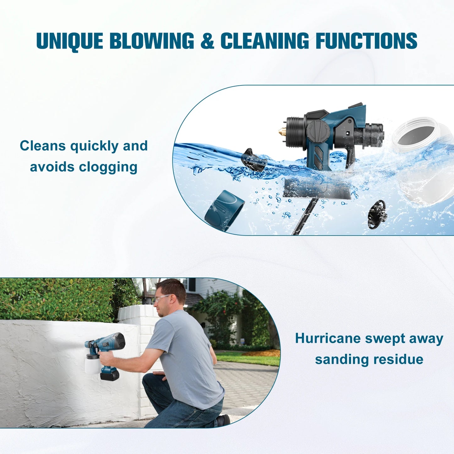 Nananuu Cordless Paint Spraying Tools Electric Spray Gun For Bosch BAT618 18V Battery HVLP Auto Furniture Steel Coating Airbrush