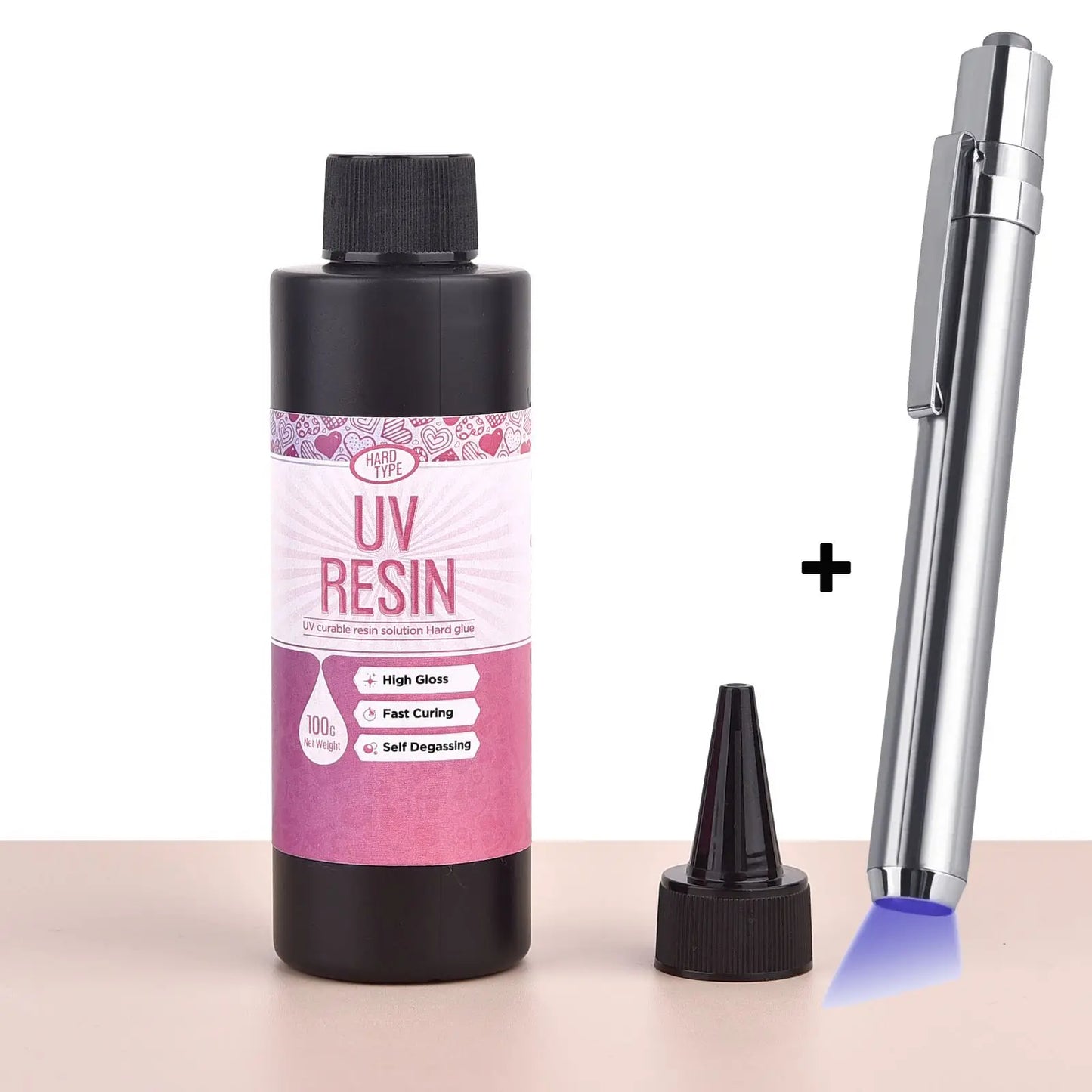 20g/50g/100g UV Epoxy Resin Glue DIY Jewelry Making High Transparency Fast Drying High Hardness Glue UV Lamp DIY Craft Decor