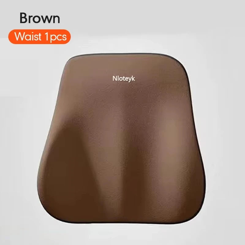 Car Memory Foam Headrest Car Neck Pillow Lumbar Waist Cushion Universal Waist Support Car Seat Pillow Accessories Interiors