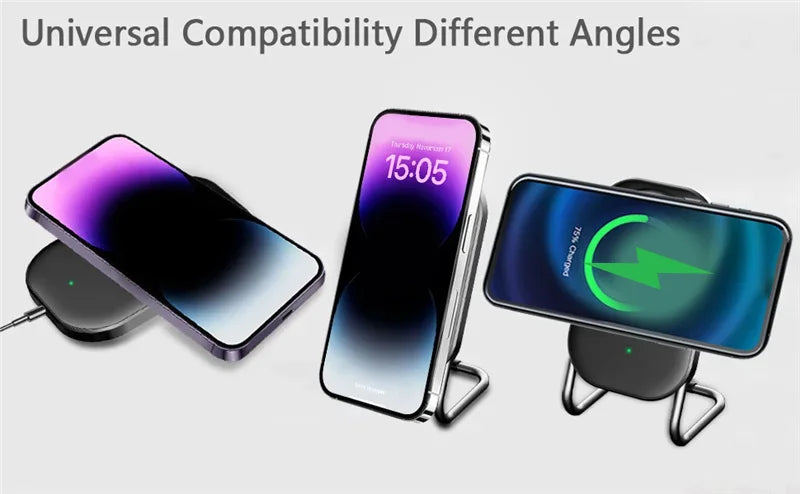 Magnetic Wireless Charger Stand Fast Charging Pad for iPhone 15 14 13 12 Pro Airpods Magnet Phone Chargers Holder Dock Station