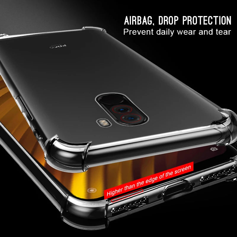 Cool Shockproof Clear Soft Case For Xiaomi Mi 8 9 10 11 A2 Lite A1 A3 Mi6 Mi Play Silicone Cover For Xiaomi Pocophone F1 Mi8 SE