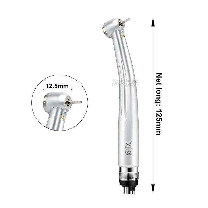 Dental LED High Speed Handpiece Triple/Three Water Spray 2/4 Holes E-generator Air Turbine Dentistry Tools