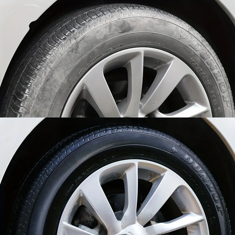 Black Shine Tire Wax - Durable, Long-Lasting Protection & Restoration for Car, Bike, and Motorcycle Tires Accessories