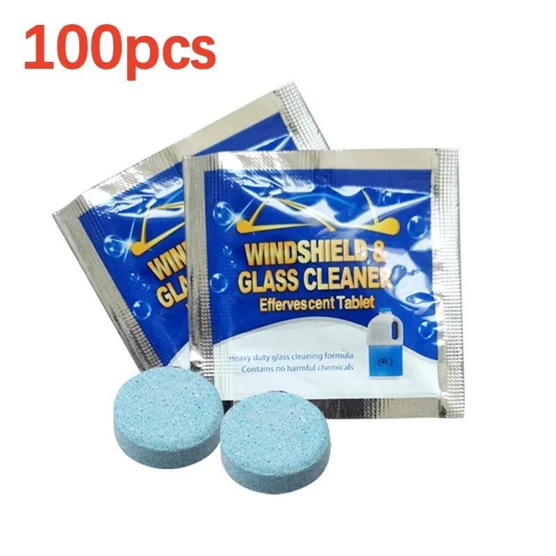 Car Windshield Glass Concentrated Washer Tablets Car Effervescent Washer Fluid Wiper Glass Solid Cleaning Tablets for Car Window