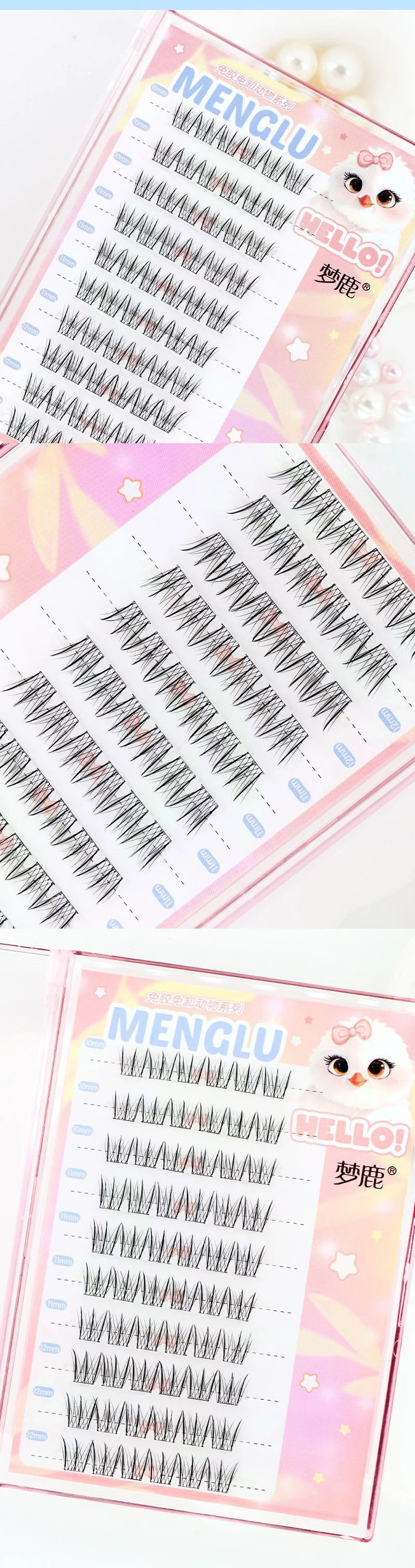 Self Adhesive Eyelashes Cluster Lashes No Glue Individual Lashes  Soft  Idol Lash Clusters Reusable Self Adhesive Lashes