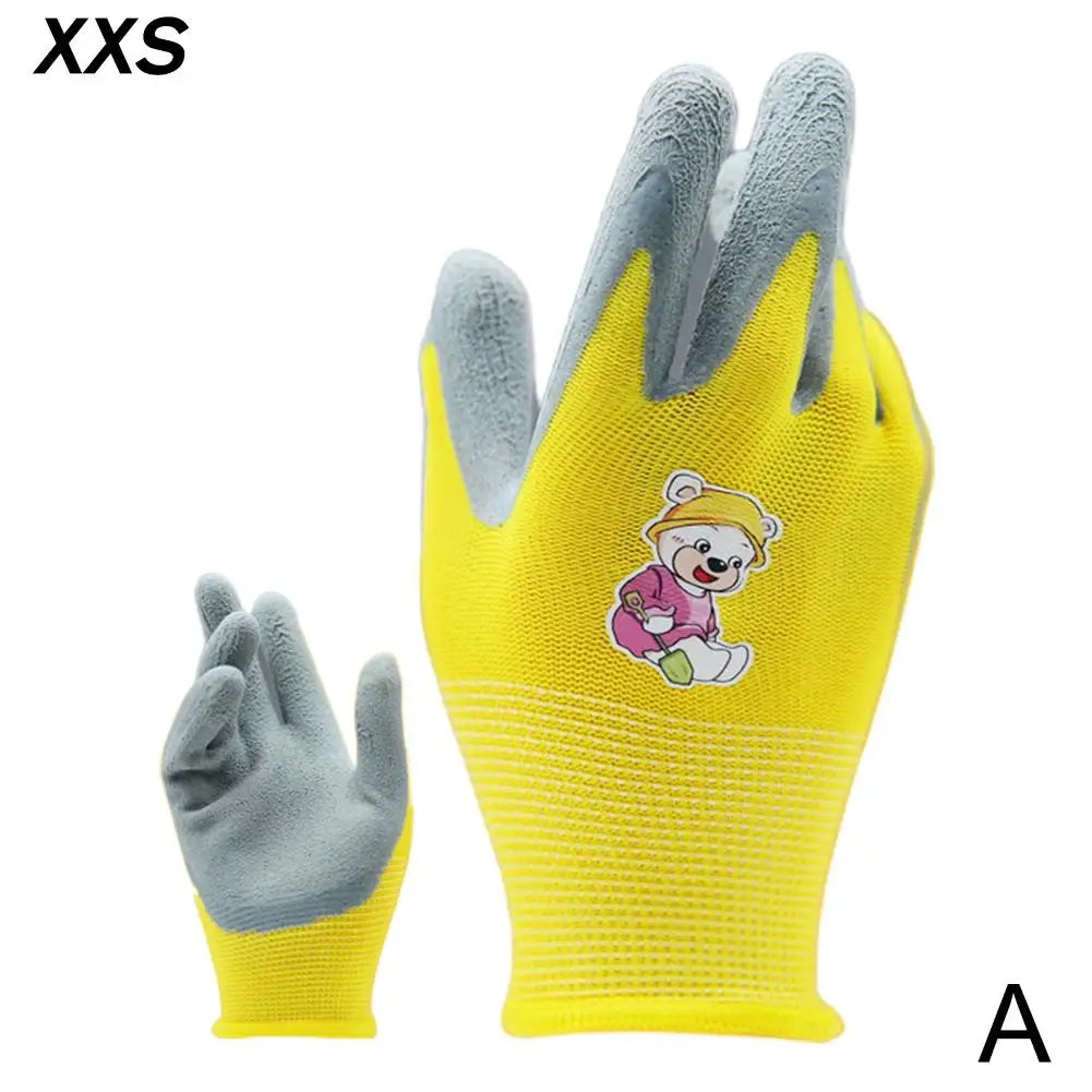 Gardening Gloves Kids Durable Waterproof Garden Work Gloves Non-Slip Children Safety Yard Work Gloves Portable Garden Supplies