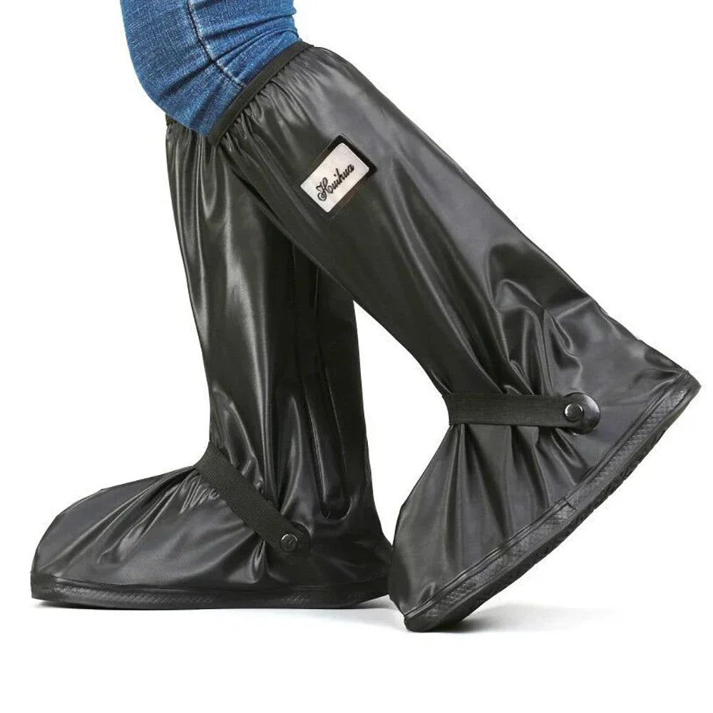 Reusable Motorcycle Scooter Dirt Bike Rain Shoes Cover Non-Slip Boot Covers Unisex Bicycle Shoes Protectors  For Rainy Snowy Day