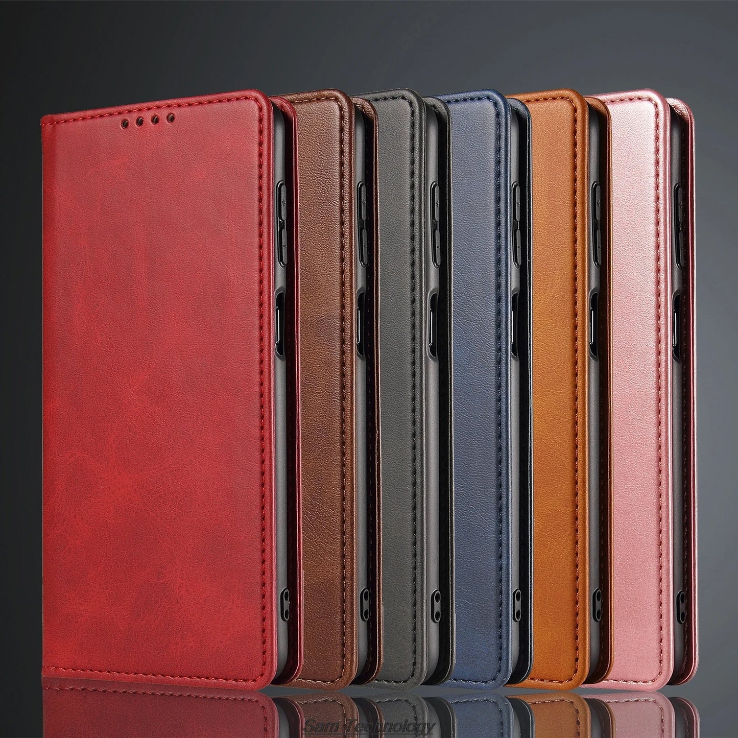 Magnetic attraction Leather Case for Xiaomi POCOPHONE POCO F1 Holster Flip Cover Case Wallet Phone Bags Fundas Coque