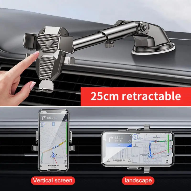 2024 Sucker Car Phone Holder Auto Mount Stand GPS Telefon Mobile Cell Support For IPhone 13 12 11 Pro Xiaomi Huawei Samsung