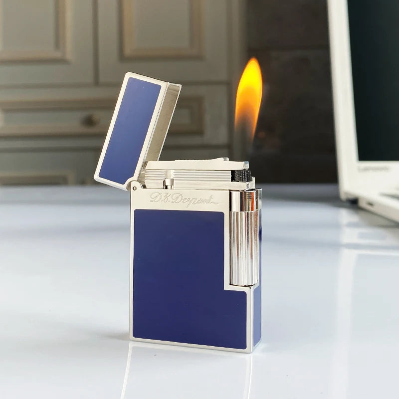 Commemorative Edition Luxury Butane Lighter Single & Double Flame Ping Sound Natural Paint Cigarette Smoker 16084