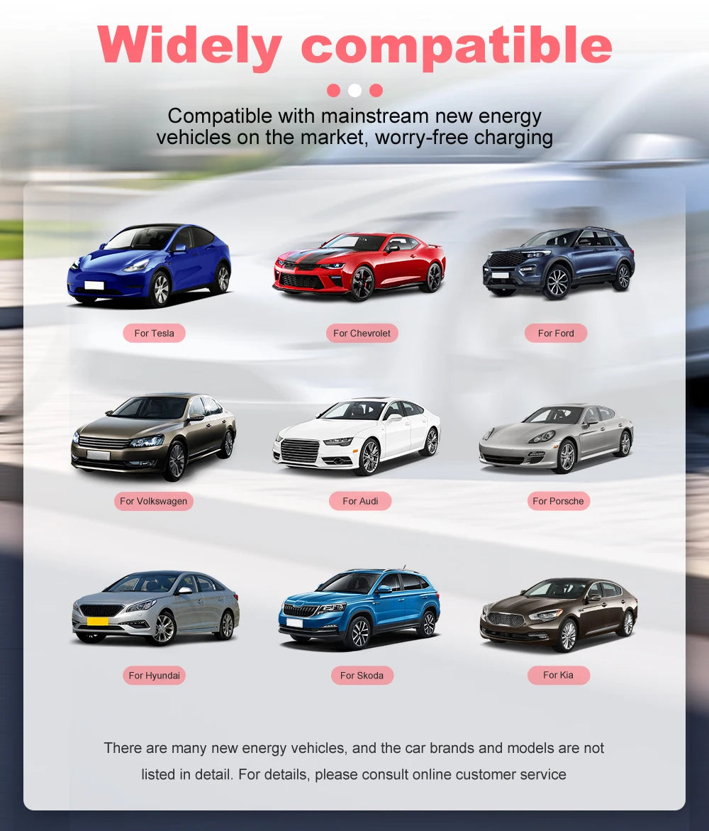 JDMEX 3.5W 16A Portable EV Charger GBT EVSE Charging Box Controller Wallbox for Electric Car Charging Current Adjustable