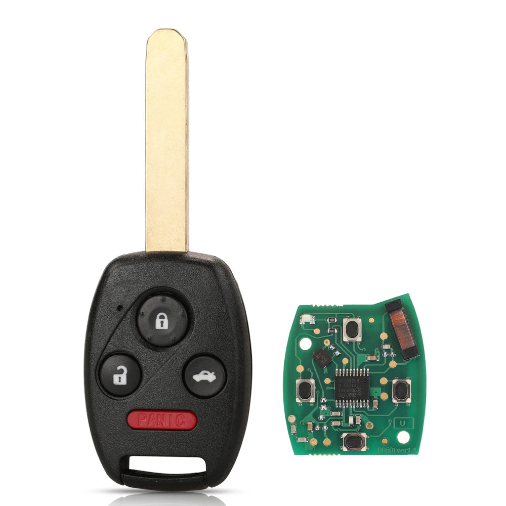 jingyuqin 313.8Mhz Remote Key Fob For Honda CR-V Accord 2008 2009 2010 2011 2012 MLBHLIK-1T ID46 Chip 3/4 Buttons Car Key HON66