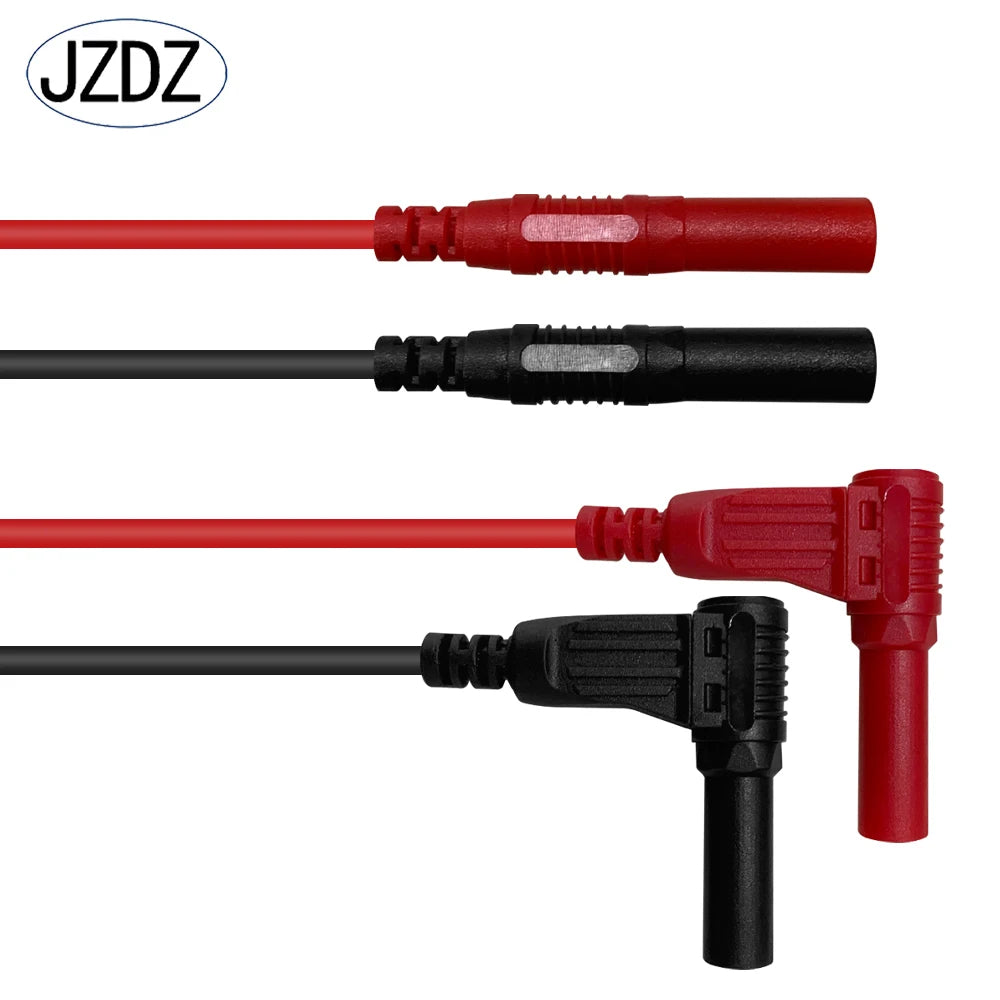 JZDZ 2pcs Multimeter Test Lead with  4mm security Banana Plug male plug on both ends Red black J.70018