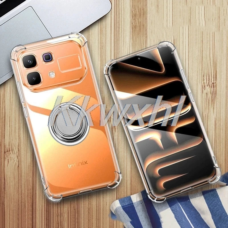 For Infinix Note 60 Pro Edge Note60 60Pro X6887 X6878 X6879 Back Ring Holder Bracket Phone Case Original Shockproof Cover