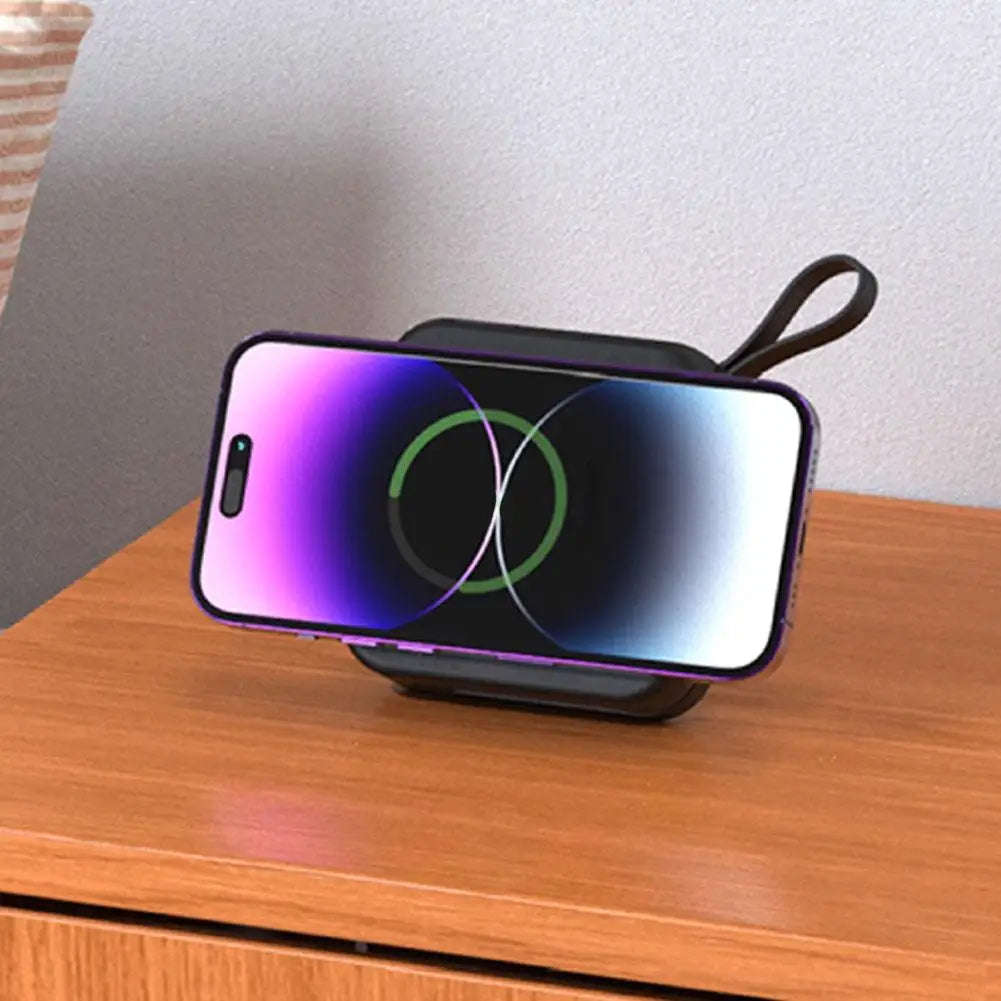 10000mAh Magnetic Wireless Power Bank 22.5W Fast Charging AC Wall Plug 5 in 1 Portable Charger Multifunctional Phone Stand