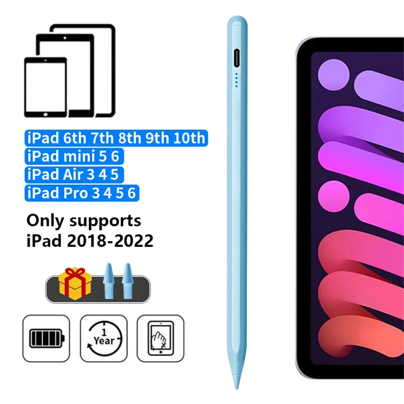 Stylus Pen For Apple iPad Palm Rejection Power Display For iPad Pencil Accessories 2022 2021 2020 2019 2018 Pro Air Mini Stylus