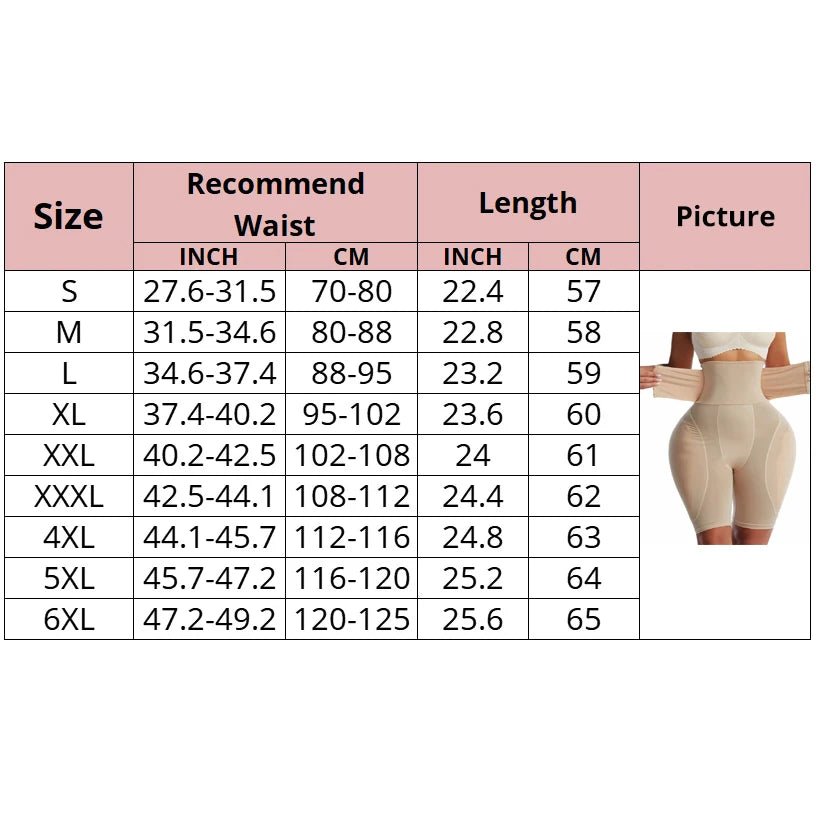 High Waist Trainer Body Shaper Padded Panty Buttock Booty Hip Enhancer Butt Shapers Seamless Lift Up Butt Lifter Control Panties