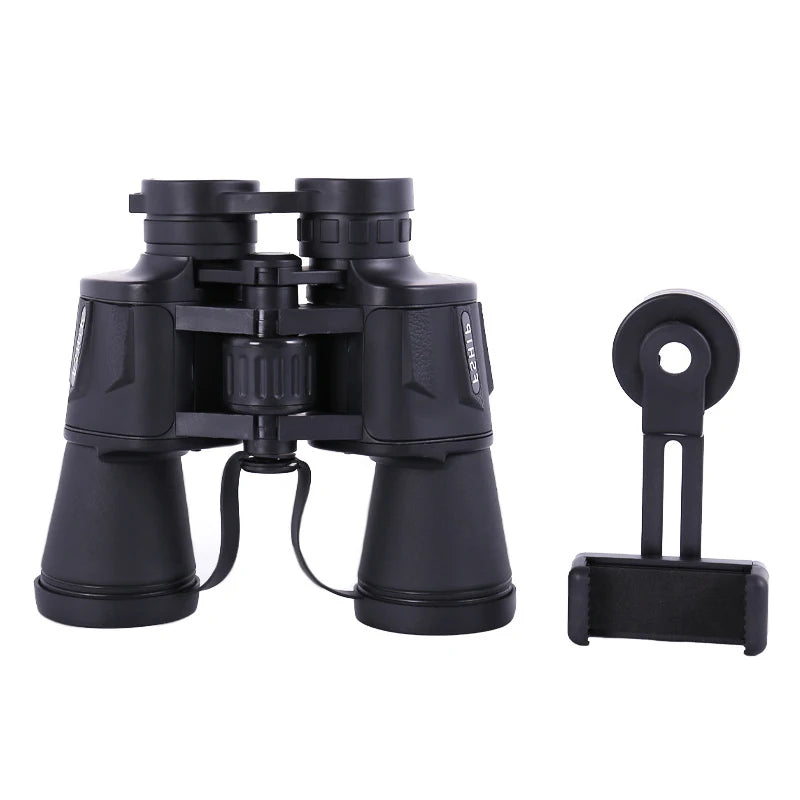 Long Range 10x50 Binoculars FMC Coated BAK4 Prism IPX4 Waterproof Telescope Lightweight Portable Gear for Camping Hiking Hunting