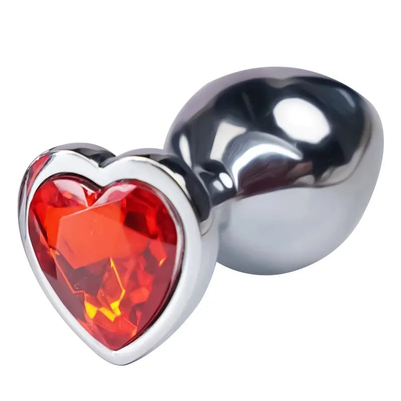 Anal Plug Heart Stainless Steel Crystal Smooth Toy For Women 3 Size Butt Plug Stimulator Prostate Massager Adult Sex Toy