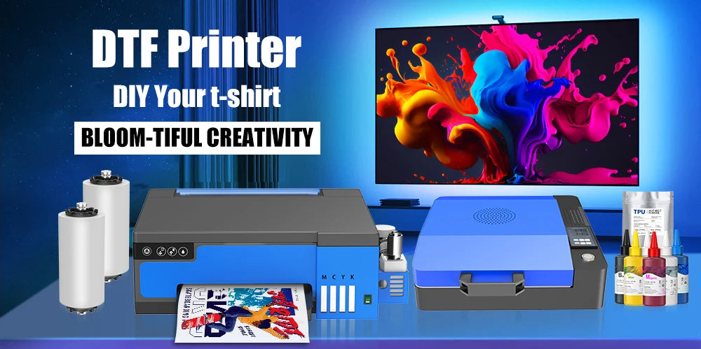 For Epson XP600 DTF Printer A4 Heat Transfer Film t shirt printing machine A4 With Roll Feeder Print on t shirt jeans clothes