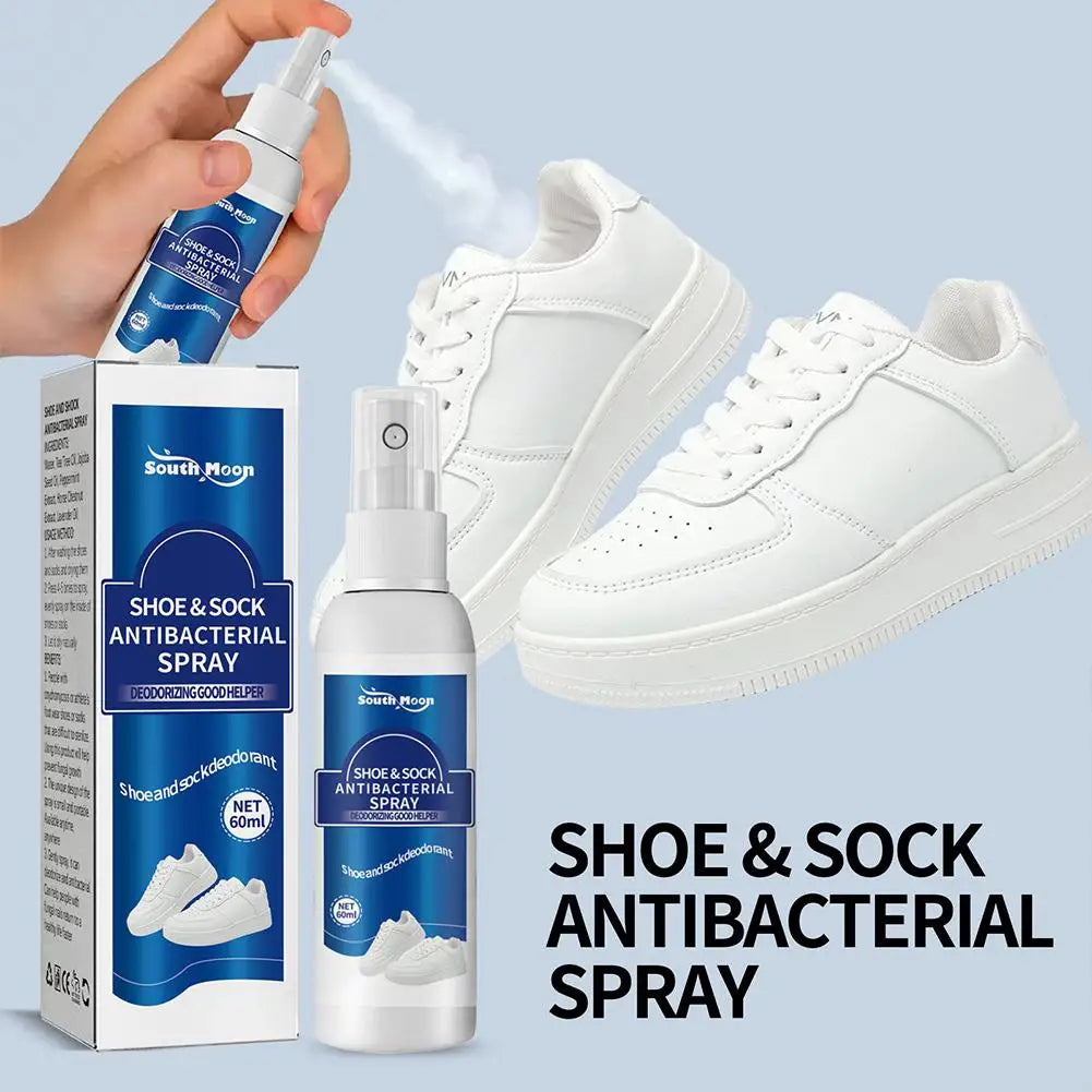 60ml Antibacterial Spray for Shoe Foot Odor Shoes Stink Freshener Socks Odor Remover Spray Refresh Antiperspirant Health Care