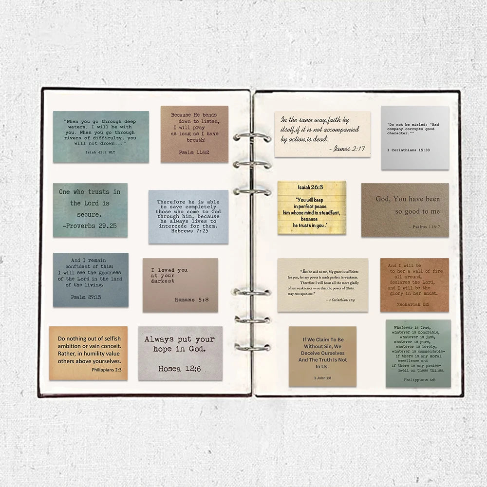60PCS Vintage Christianism Bible Verse Saying Retro Stickers Decal Waterproof Diary Vinyl Scrapbook Phone Laptop Bike Sticker